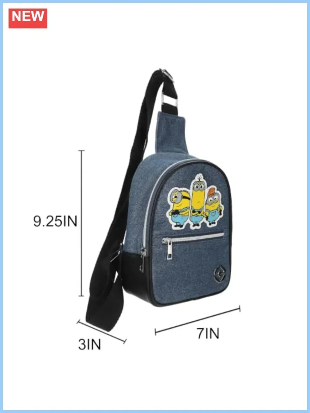 Minions Licensed Adjustable Sling Bag with Cartoon Print